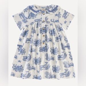 Kate Quinn Nautical Toile Sailor Dress 6-12 Months